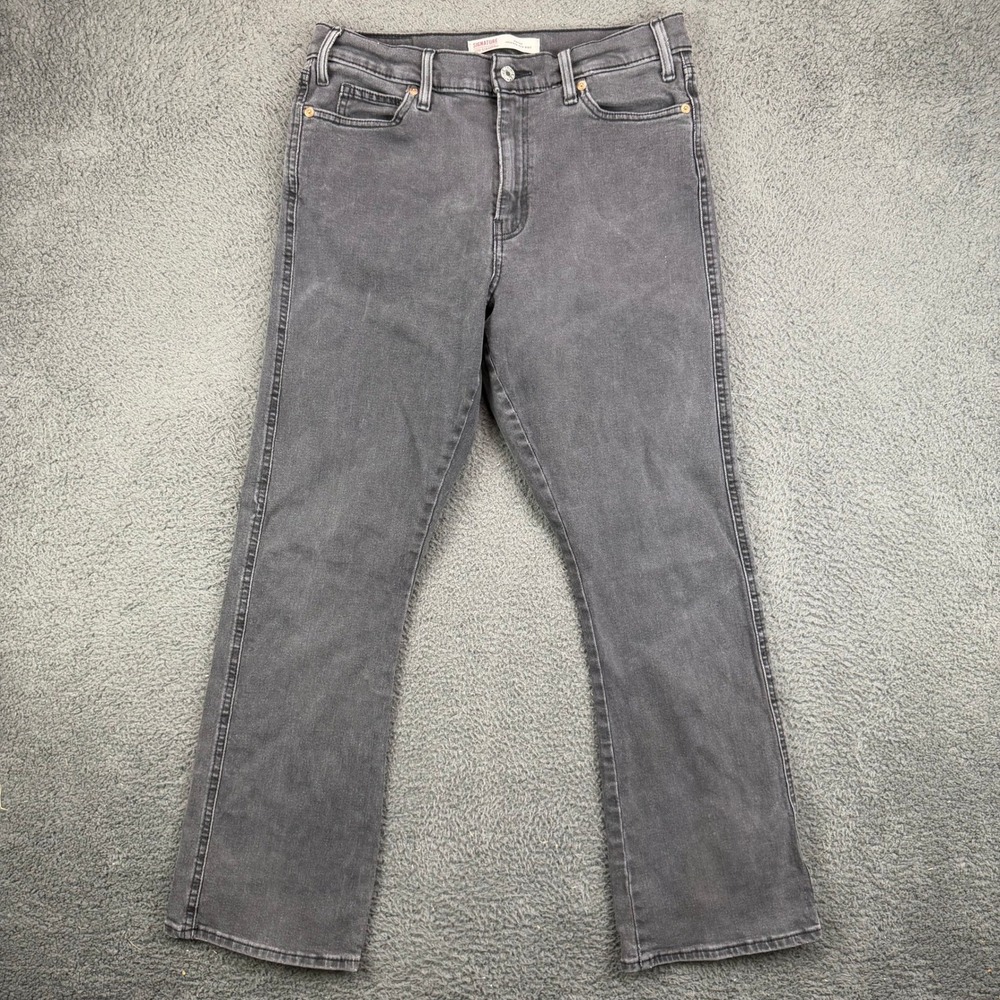 Signature by Levi Strauss Heritage High-Rise‎ Kick Boot Jeans Gray W29 Size 8